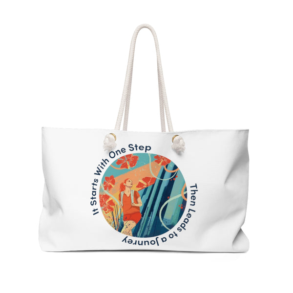 It Starts With A Hike - R - Weekender Bag