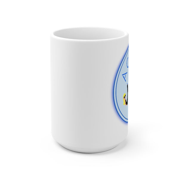 CUPPA JOE -  Blue - White Ceramic Mug