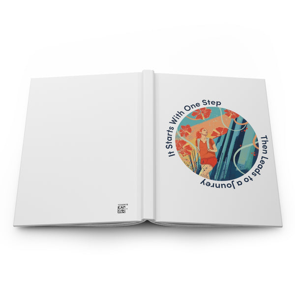 It Starts With One Step - R - Hardcover Journal Matte