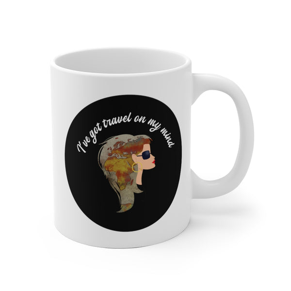 Travel On My Mind -  LBC- White Ceramic Mug