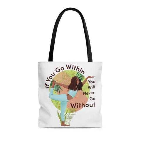 If You Go Within - BL - AOP Tote Bag