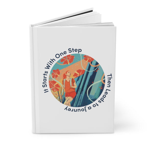 It Starts With One Step - R - Hardcover Journal Matte