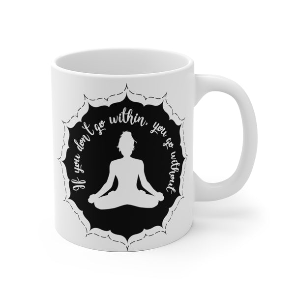 Yoga - Within Without - BL- White Ceramic Mug