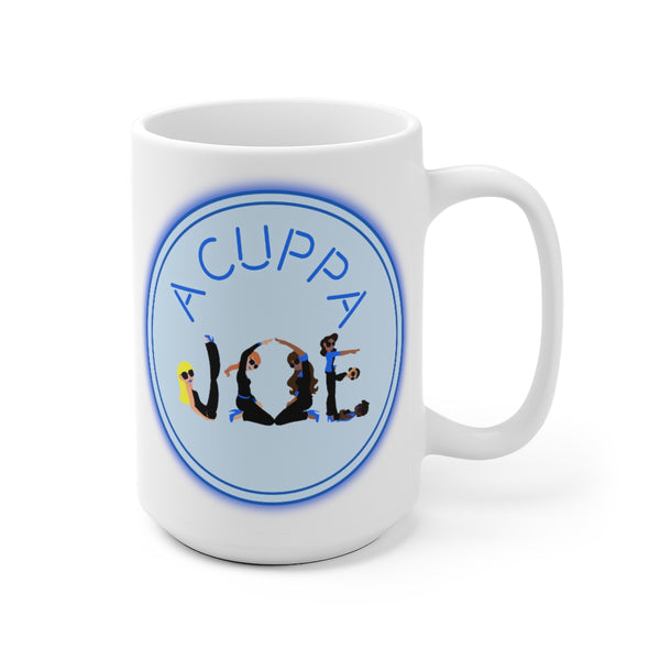 CUPPA JOE -  Blue - White Ceramic Mug