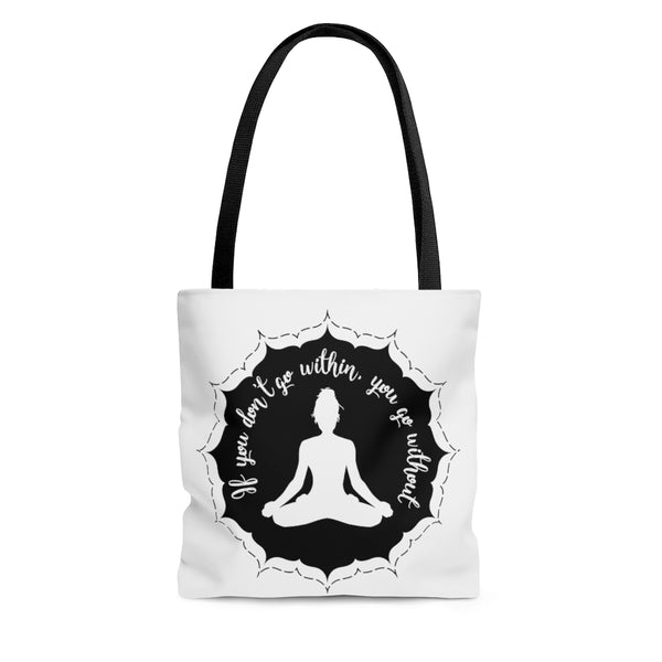 Yoga - Within Without - BL  - Tote Bag