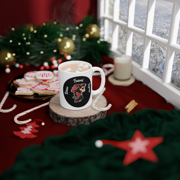 Travel Rinse Repeat - B - White Ceramic Mug