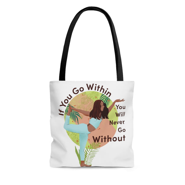 If You Go Within - BL - AOP Tote Bag