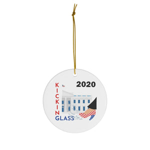 KICKING GLASS 2020 - Round Ceramic Ornaments