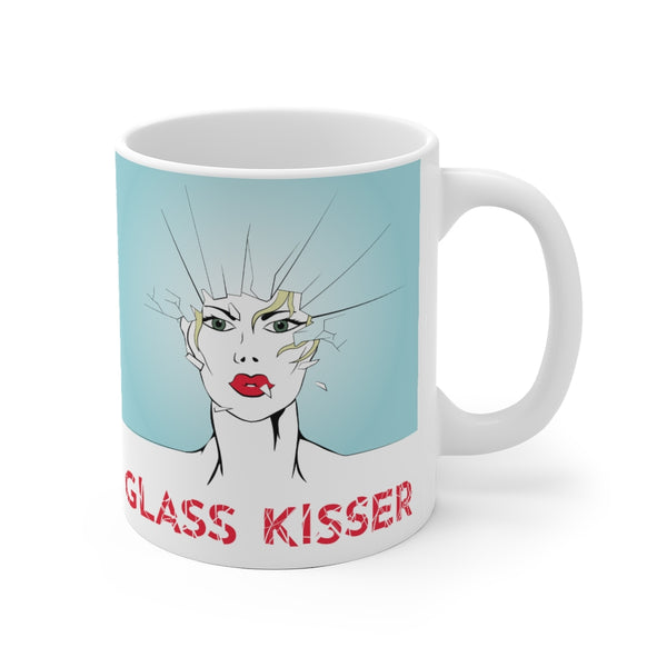 KISSING GLASS - OR - White Ceramic Mug