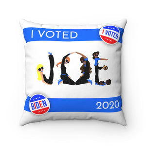 I VOTED JOE -2BL- Spun Polyester Square Pillow
