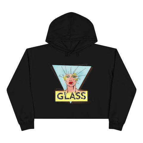 KISS MY GLASS -PA- Crop Hoodie