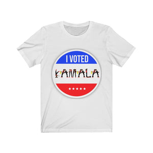 I VOTED KAMALA - Flag - RWB  - Unisex Jersey Short Sleeve Tee