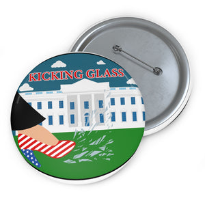 KICKING GLASS -G- Custom Pin Buttons