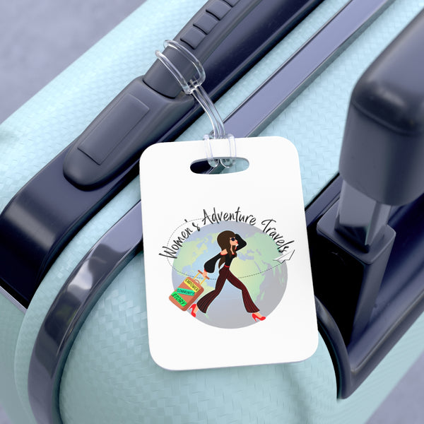 Women's Adventure Travels - Brunette - LH -  Bag Tag
