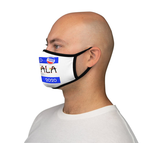 I VOTED KAMALA -2BL- Fitted Polyester Unisex - Face Mask