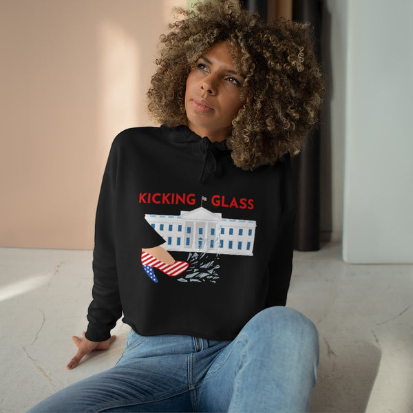 KICKING GLASS O-R Crop Hoodie