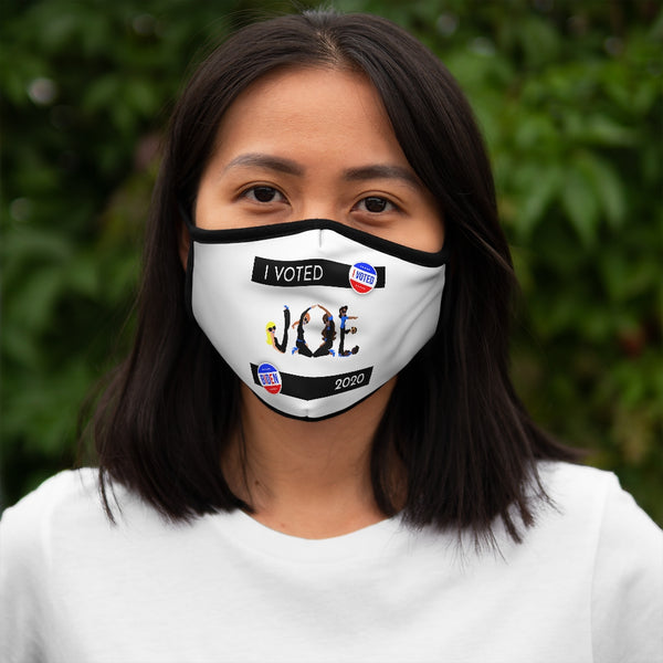 I VOTED JOE -2 BK- Fitted Polyester Unisex- Face Mask