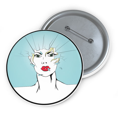 KISS MY GLASS - B-N- Custom Pin Buttons