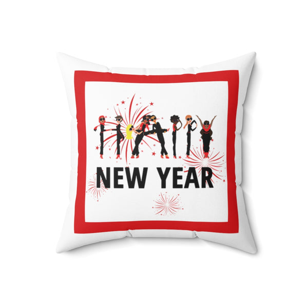 Holiday - Happy New Year - SR - Square Pillow