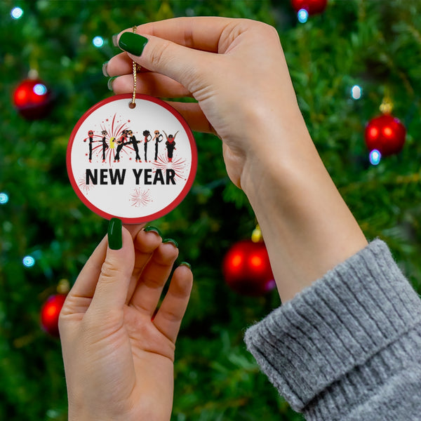 Holiday - Happy New Year - CR - Ceramic Ornaments