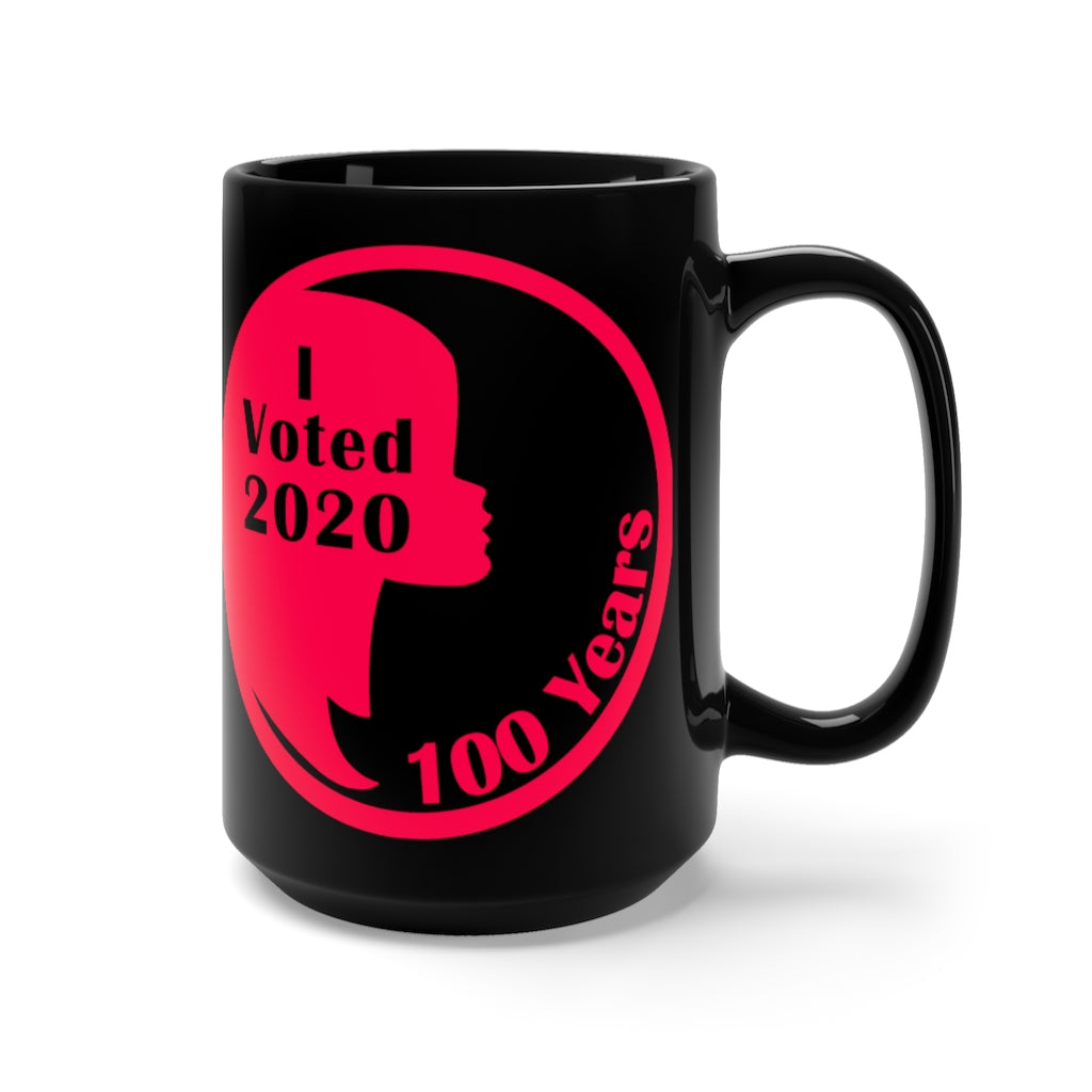 I VOTED 20-100 -SL-RB Black Mug 15oz
