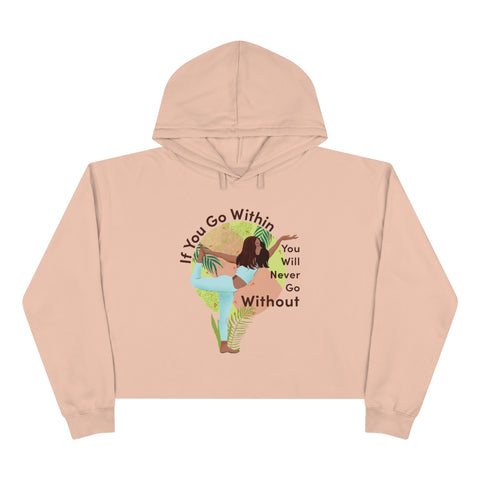 If You Go Within - BL - Crop Hoodie