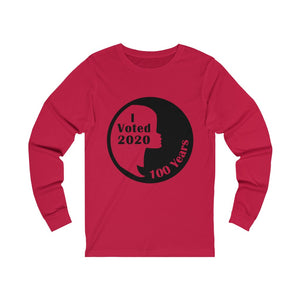 I VOTED 20-100 R-B Unisex Jersey Long Sleeve Tee