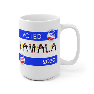 I VOTED KAMALA -2-BL- White Ceramic Mug