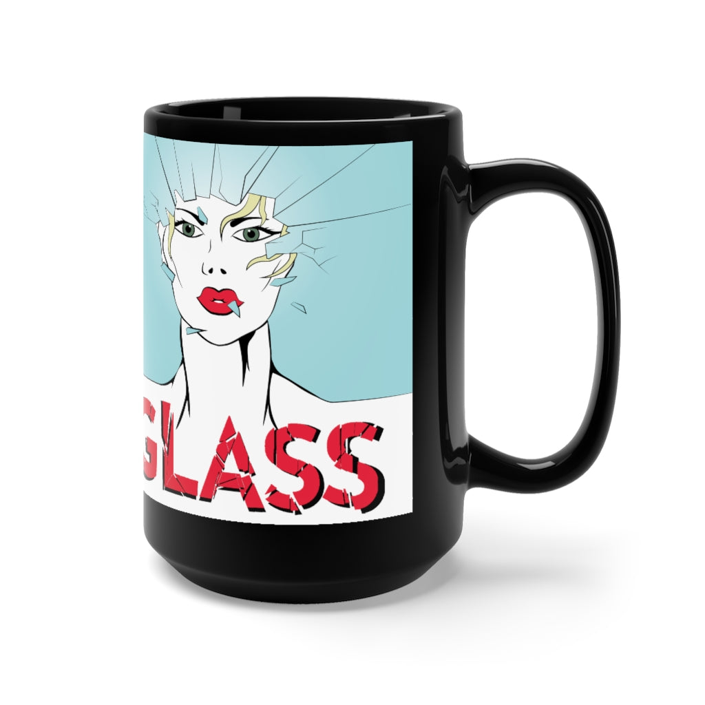 KISS MY GLASS - G-R- Black Mug 15oz
