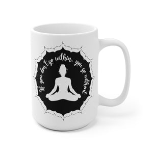 Yoga - Within Without - BL- White Ceramic Mug