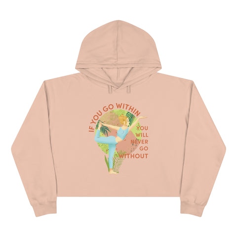 If You Go Within - BR - Crop Hoodie