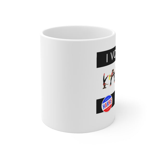 I VOTED KAMALA -2BK- White Ceramic Mug