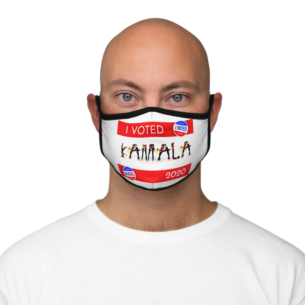 I VOTED KAMALA - 2-R-Double Fitted Polyester Unisex - Face Mask
