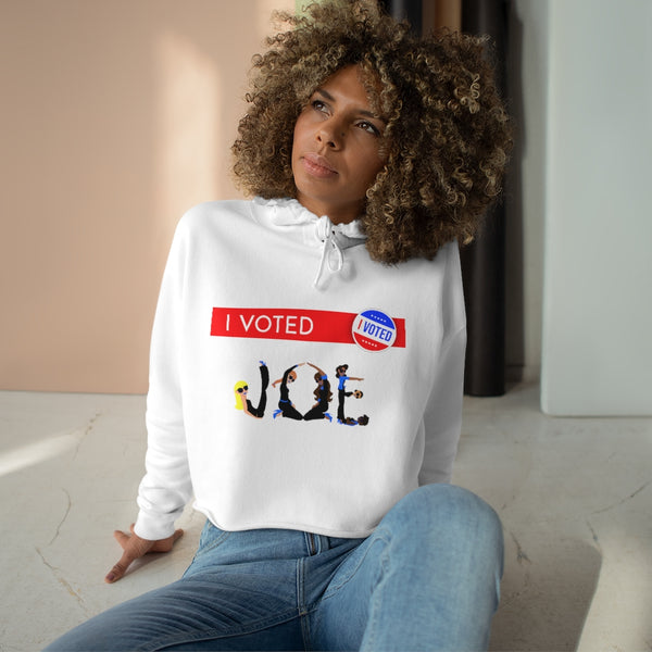 I VOTED JOE - 1 R - Crop Hoodie