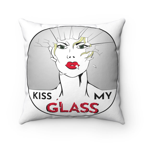 KISS MY GLASS - CG-R Spun Polyester Square Pillow