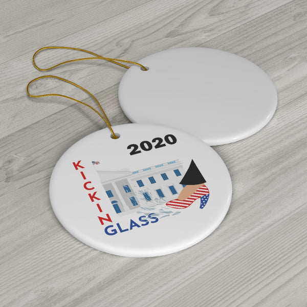 KICKING GLASS 2020 - Round Ceramic Ornaments