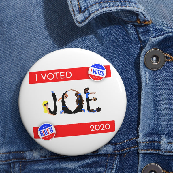 I VOTED JOE -2-R - Custom Pin Buttons