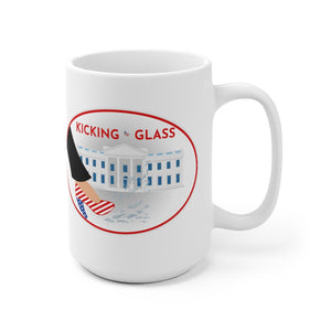 KICKING GLASS -C-R- White Ceramic Mug