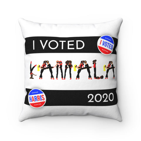 I VOTED KAMALA  -2BK- Spun Polyester Square Pillow
