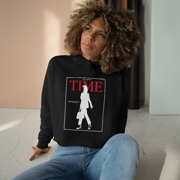 IT'S ABOUT TIME -W- Crop Hoodie