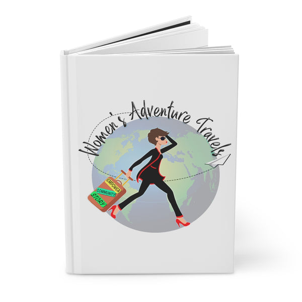 Women's Adventure Travels - Brunette - Hardcover Journal Matte