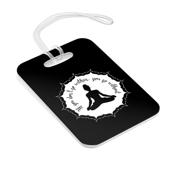 Yoga - Within Without - BW - Bag Tag