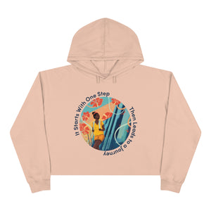 It Starts With One Step - BL - Crop Hoodie