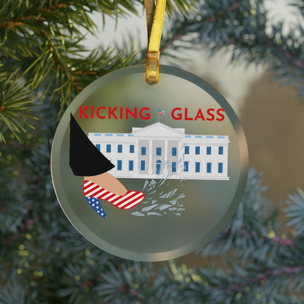 KICKING GLASS - Glass Ornament