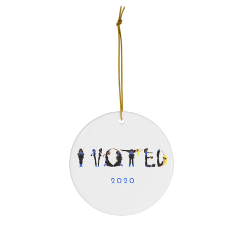 I VOTED 2020 -BL- Round Ceramic Ornaments