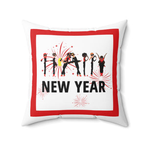 Holiday - Happy New Year - SR - Square Pillow