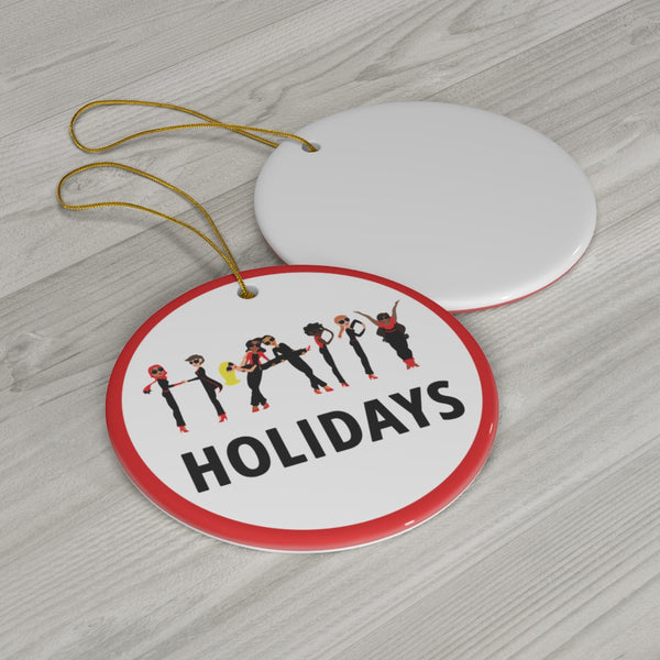 Holiday - Happy - CR - Ceramic Ornaments