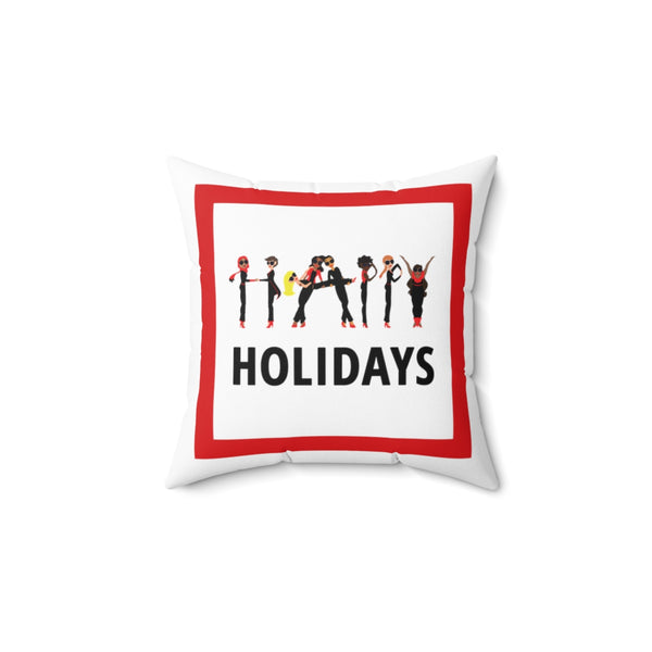 Holiday - Happy Holidays - SR - Square Pillow