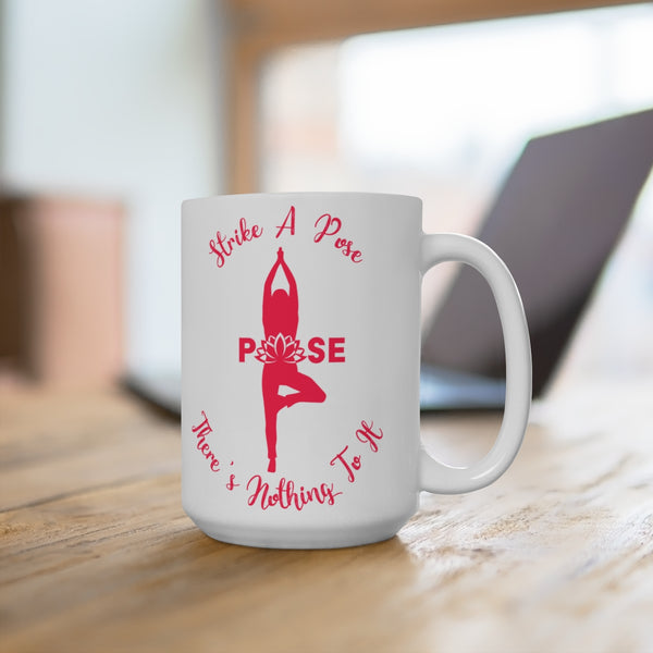 Yoga - Pose - WOR - White Ceramic Mug