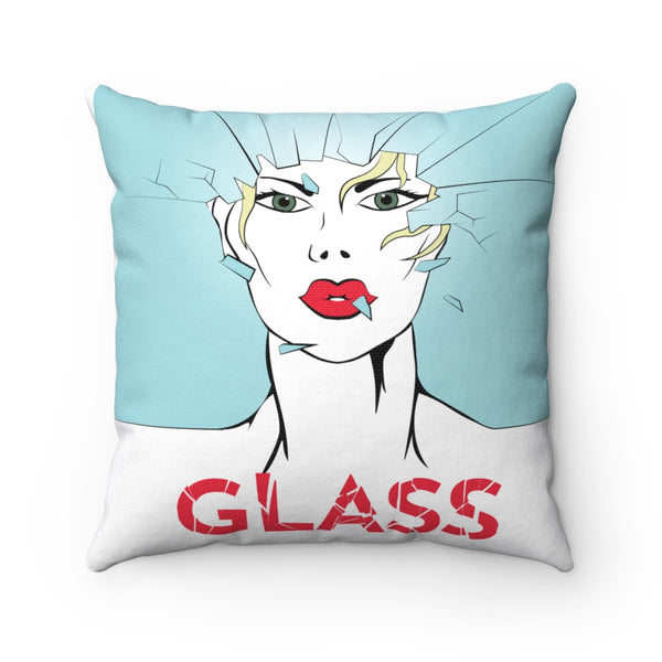 KISS MY GLASS - G-R- Spun Polyester Square Pillow